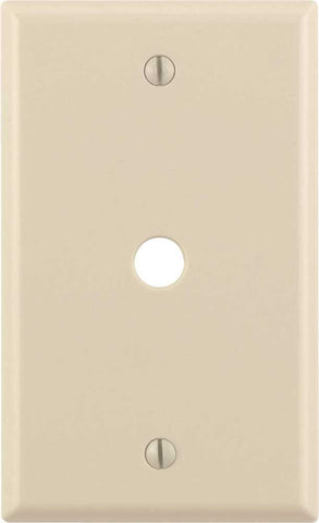 Leviton&reg; Standard 1-gang Coaxial Cable Wall Plate, Light Almond