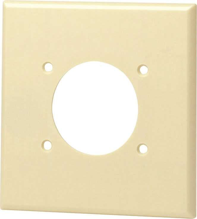 Leviton Dual Receptacle Wallplate, 2-gang, Standard, Light Almond