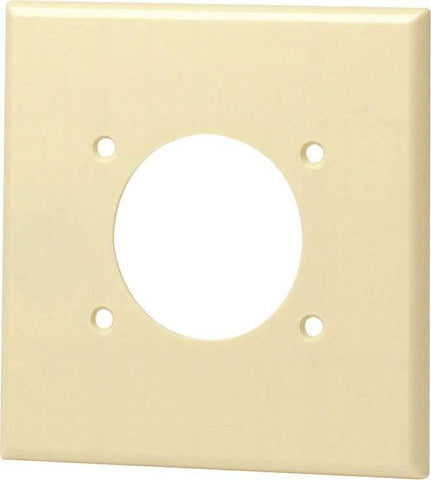 Leviton Dual Receptacle Wallplate, 2-gang, Standard, Light Almond