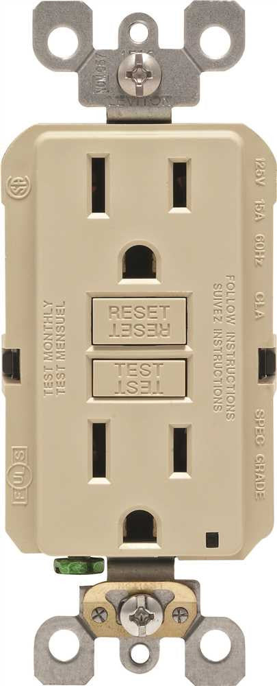 Leviton Smartlockpro Slim Gfci Receptacle With Wallplate, Hospital Grade, Nema 5-15r, 125 Volt, 15 Amp, Ivory