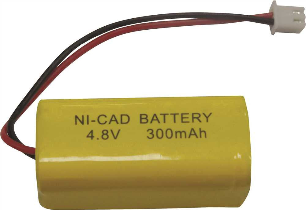 Monument Exit Sign Replacement Rechargeable Nicad Battery, 4.8 Volt, 300mah