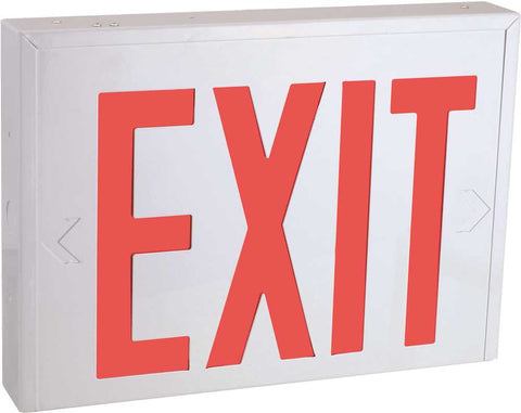 Monument Exit Sign Led With Red Letters, Single Or Double Face, Ul Listed, Suitable For Damp Locations