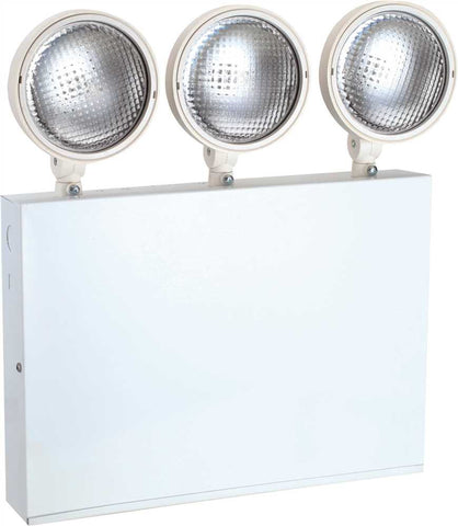 Monument Emergency Light With 3 Adjustable Head, Ul Listed, Suitable For Damp Locations