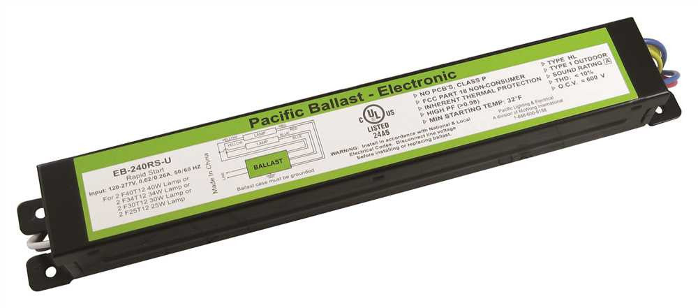 Fluorecscent Electronic Ballast For Two 4 Ft. Lamps, Rapid Start, 120-277 Volt