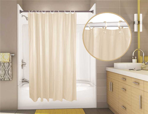 Proplus Thrif-t-liner Vinyl Shower Curtain, 6 Ft. X 6 Ft., Champagne