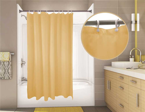 Premier Hotel Nylon Shower Curtain, 6 Ft. X 6 Ft., Beige