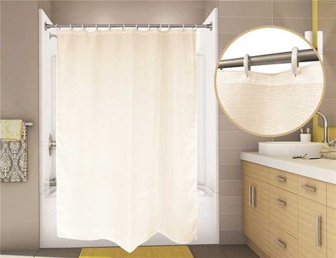 Premier Waffle Shower Curtain, 6 Ft. X 6 Ft., Champagne