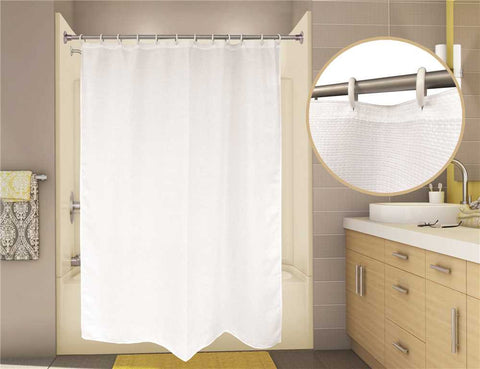 Premier Waffle Shower Curtain, 6 Ft. X 6 Ft., White