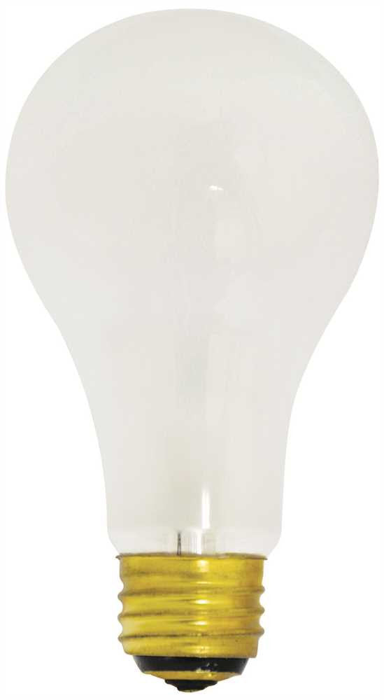 Satco Incandescent Lamp A21, 30-70-100 Watt, 120 Volt, Medium Base, White, 2,500 Average Rated Hours, 12 Per Box