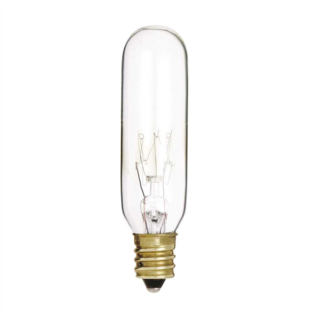 Satco Incandescent Showcase Lamp T10, 25 Watt, 120 Volt, Medium Base, Clear, 2,000 Average Rated Hours, 25 Per Box