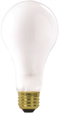 Satco Incandescent Lamp A23 200 Watt, 120 Volt, Medium Base, Frost, 2,500 Average Rated Hours