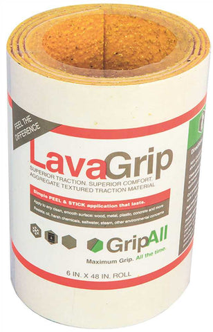 Gripall&trade; Lavagrip&reg; Traction Control Roll, Yellow, 6x48 In.