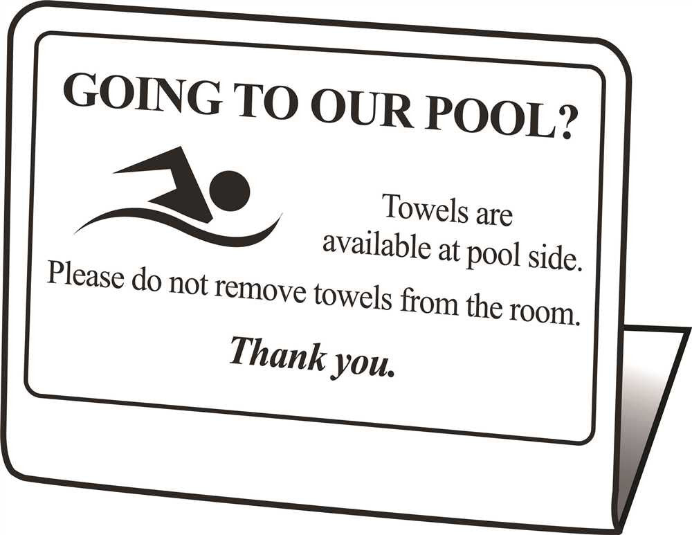 Hy-ko Products&reg; "going To The Pool? Towels At Pool For You" Easel, 50 Per Pack