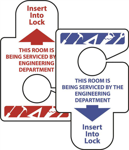 Hy-ko Products&reg; "engineering Is Servicing This Room" Insert, 50 Per Pack