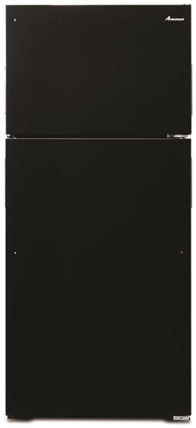 Amana&reg; 16 Cu. Ft. Top-freezer Refrigerator, Black, Reversible Door