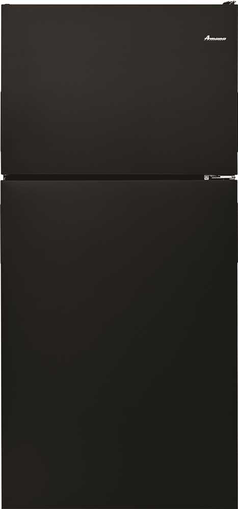 Amana&reg; 18 Cu. Ft. Top-freezer Refrigerator, Black, Reversible Door