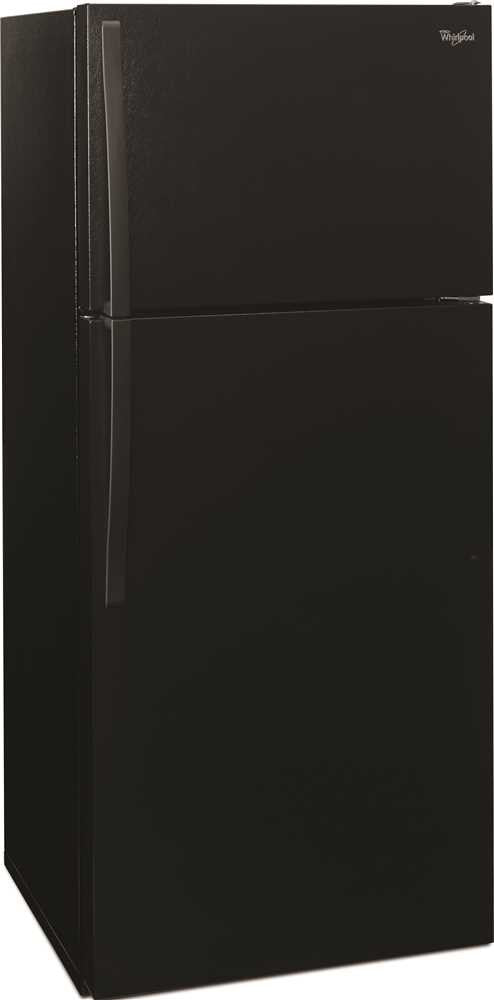 Whirlpool&reg; 14.2 Cu. Ft. Top-freezer Refrigerator, Black, Reversible Door