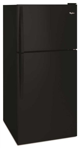 Whirlpool&reg; 18.2 Cu. Ft. Top-freezer Refrigerator, Black, Reversible Door