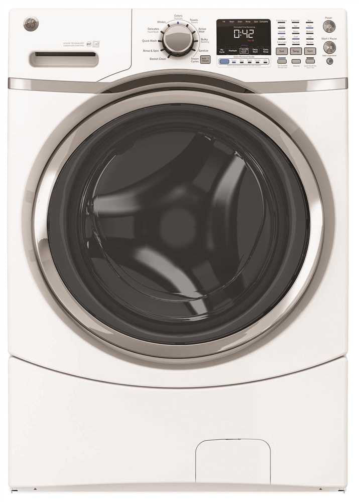 Ge&reg; 4.3 Cu. Ft. Front Load Washing Machine, White, 9 Wash Cycles