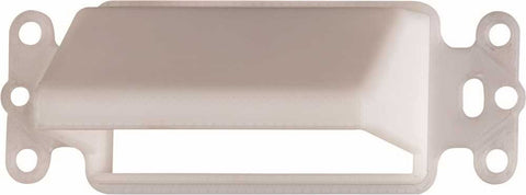 Arlington The Scoop&trade; Single-gang Reversible Horizontal Cable Entrance Plate For Low Voltage, White