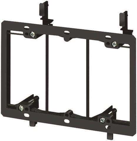 Arlington Low Voltage Mounting Bracket For Existing Construction, 3-gang, Black