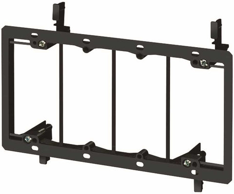 Arlington Low Voltage Mounting Bracket For Existing Construction, 4-gang, Black