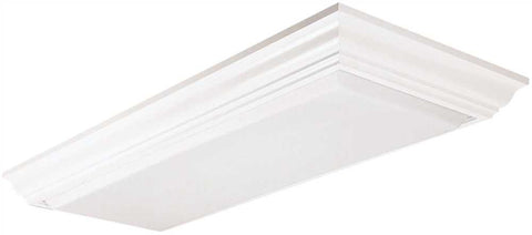 Lithonia Lighting&reg; Cambridge Linear Fluorescent Flush-mounted Ceiling Light Fixture, White, 1-1-2x4 Ft., Uses 4 32-watt Lamps