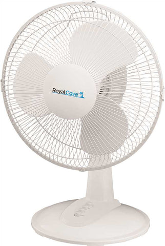 Royal Cove 3-speed Oscillating Table Fan, 12 In.