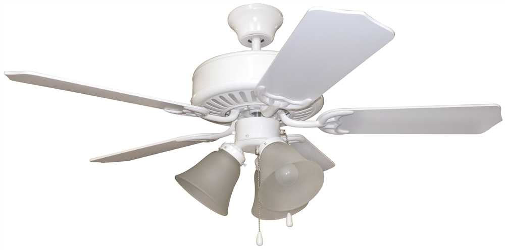 Bala&reg; 42 In. White Dual-mount Ceiling Fan With 3 Tulip Light Kit*