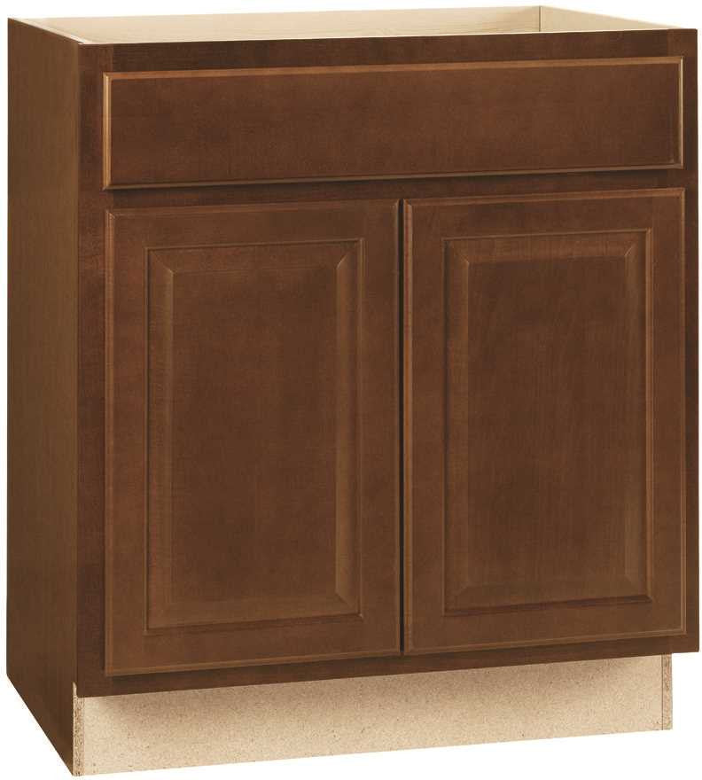 Rsi Home Products Hamilton Base Cabinet, Fully Assembled, Raised Panel, Cafe, 30x34-1-2x24 In.