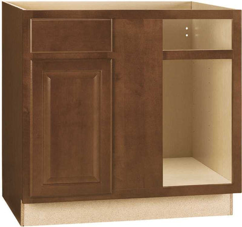 Rsi Home Products Hamilton Blind Base Corner Cabinet, Fully Assembled, Raised Panel, Cafe, 36x34-1-2x24 In.