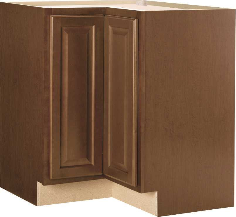 Rsi Home Products Hamilton Base Cabinet, Fully Assembled, Raised Panel, Cafe, With Lazy Susan, 36x34-1-2x24 In.