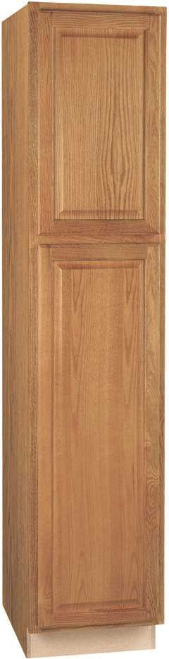 Rsi Home Products Hamilton Pantry, Fully Assembled, Raised Panel, Oak, 18x84x24 In.