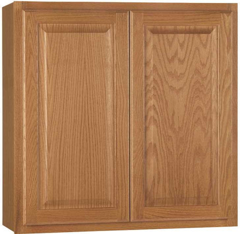 Rsi Home Products Hamilton Kitchen Wall Cabinet, Fully Assembled, Raised Panel, Oak, 30x30x12 In.