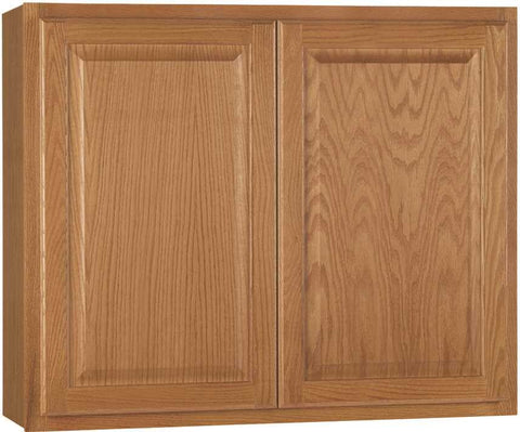 Rsi Home Products Hamilton Kitchen Wall Cabinet, Fully Assembled, Raised Panel, Oak, 36x30x12 In.