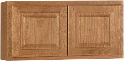 Rsi Home Products Hamilton Kitchen Wall Bridge Cabinet, Fully Assembled, Raised Panel, Oak, 30x15x12 In.