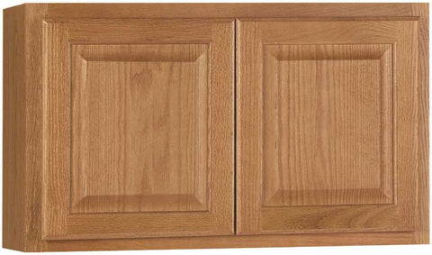 Rsi Home Products Hamilton Kitchen Wall Bridge Cabinet, Fully Assembled, Raised Panel, Oak, 30x18x12 In.