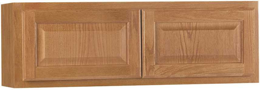 Rsi Home Products Hamilton Kitchen Wall Bridge Cabinet, Fully Assembled, Raised Panel, Oak, 36x12x12 In.