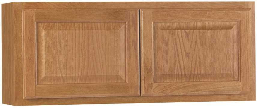 Rsi Home Products Hamilton Kitchen Wall Bridge Cabinet, Fully Assembled, Raised Panel, Oak, 36x15x12 In.