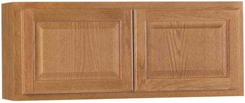 Rsi Home Products Hamilton Kitchen Wall Bridge Cabinet, Fully Assembled, Raised Panel, Oak, 36x15x12 In.