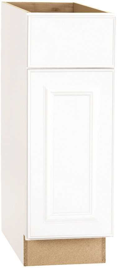 Rsi Home Products Hamilton Base Cabinet, Fully Assembled, Raised Panel, White, 12x34-1-2x24 In.