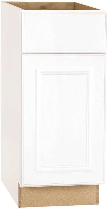 Rsi Home Products Hamilton Base Cabinet, Fully Assembled, Raised Panel, White, 15x34-1-2x24 In.