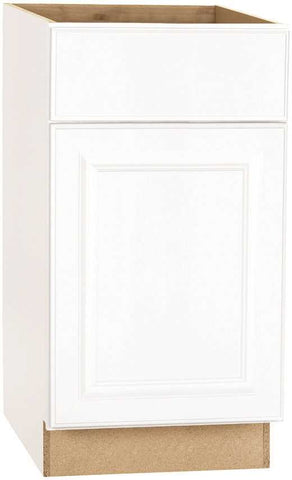 Rsi Home Products Hamilton Base Cabinet, Fully Assembled, Raised Panel, White, 18x34-1-2x24 In.