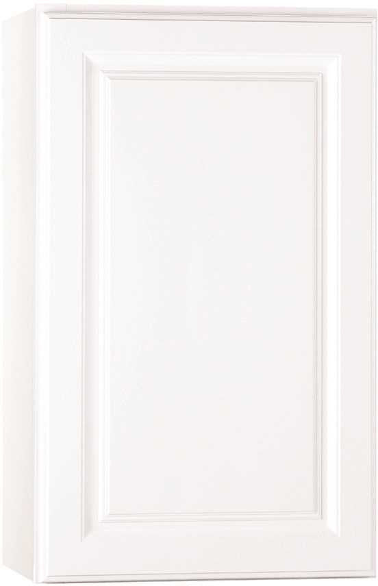 Rsi Home Products Kitchen Wall Cabinet, Fully Assembled, Raised Panel, White, 18x30x12 In.