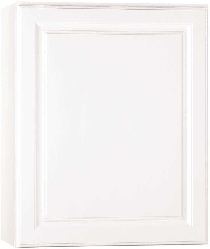 Rsi Home Products Kitchen Wall Cabinet, Fully Assembled, Raised Panel, White, 24x30x12 In.