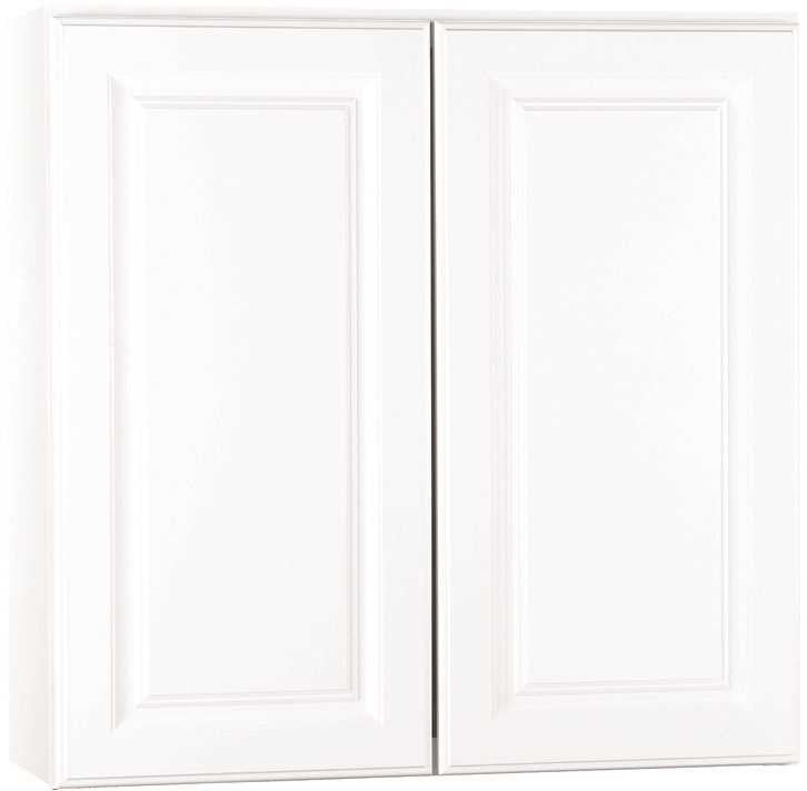 Rsi Home Products Kitchen Wall Cabinet, Fully Assembled, Raised Panel, White, 30x30x12 In.