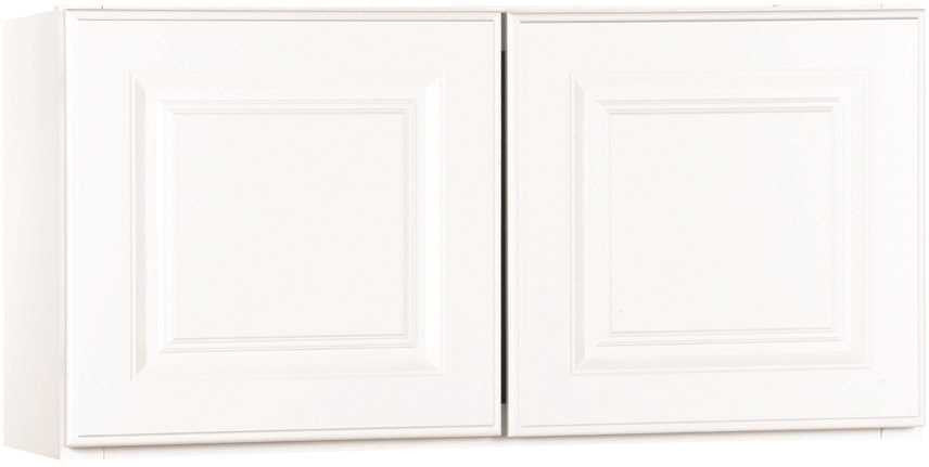 Rsi Home Products Kitchen Wall Bridge Cabinet, Fully Assembled, Raised Panel, White, 30x15x12 In.