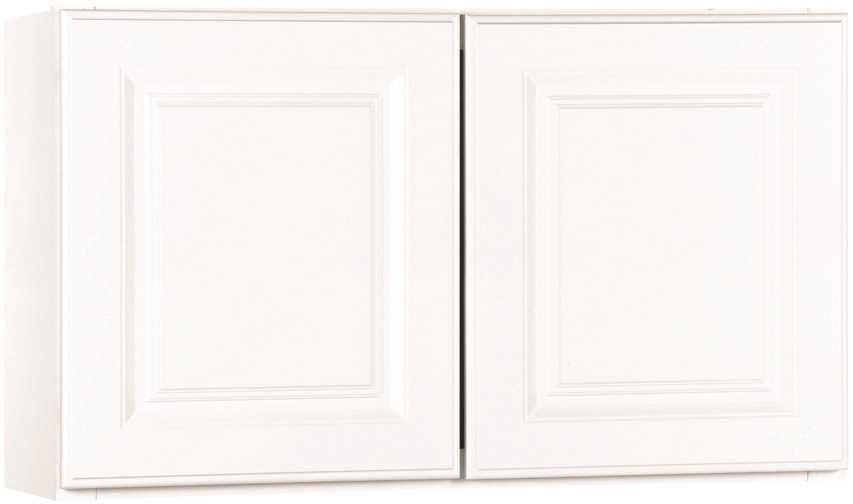 Rsi Home Products Kitchen Wall Bridge Cabinet, Fully Assembled, Raised Panel, White, 30x18x12 In.