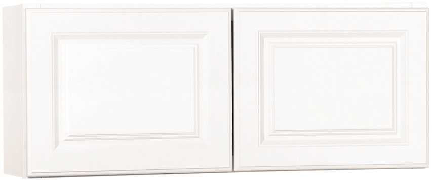 Rsi Home Products Kitchen Wall Bridge Cabinet, Fully Assembled, Raised Panel, White, 36x15x12 In.