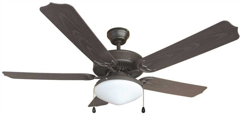 Bala&reg; 5-blade Dual-mount Outdoor Ceiling Fan With Teardrop Fixture, Oil-rubbed Bronze, 52 In.